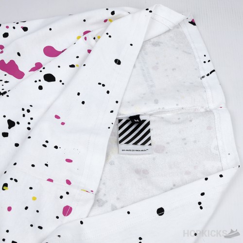 OFF-WHITE X Marais Splatter Print White T-Shirt