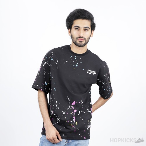 OFF-WHITE X Marais Splatter Print Black T-Shirt