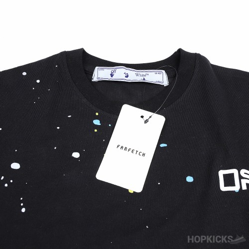 OFF-WHITE X Marais Splatter Print Black T-Shirt