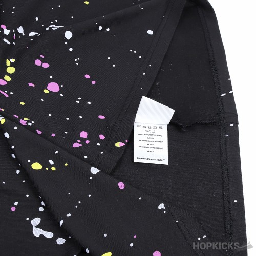OFF-WHITE X Marais Splatter Print Black T-Shirt