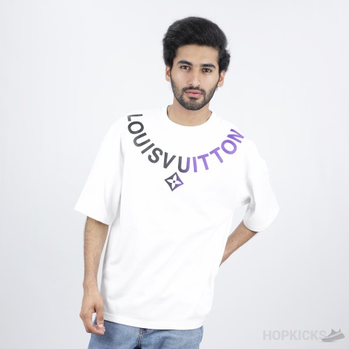 LV Necklace White T-Shirt