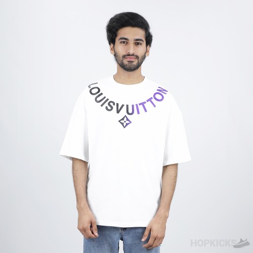 LV Necklace White T-Shirt