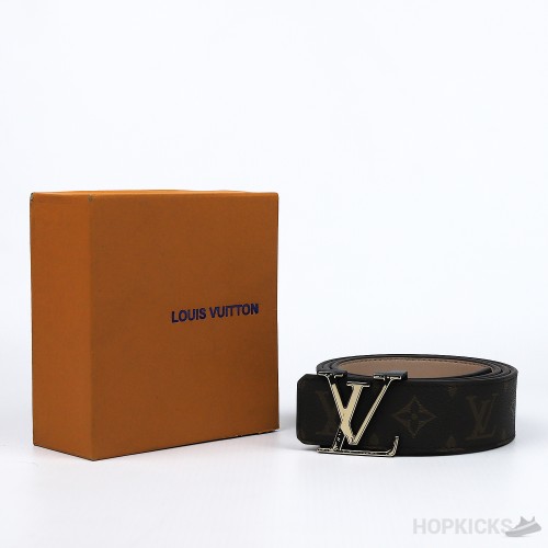 LV Silver Buckle Brown Pattern Belt