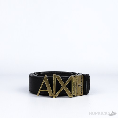 ALX Golden Buckle Black Belt