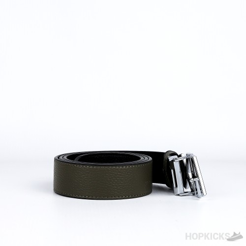 ALX Silver Buckle Black Belt