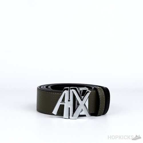 ALX Silver Buckle Black Belt