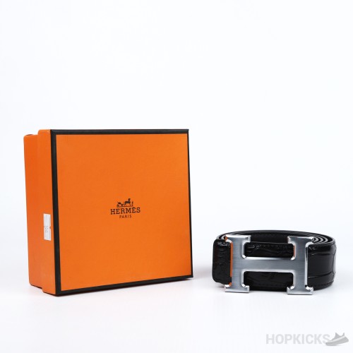 Hermes Silver H 1 Belt