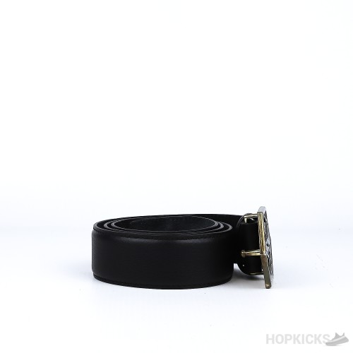 Philip Bean Hexagon Buckle Black Belt