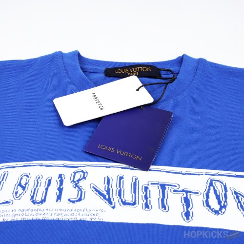 LV Short Sleeved Cotton Crewneck T-Shirt