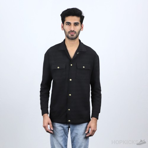 Kenzo Regular Fit Polo Neck Suede Shirt Jacket (Economy Batch)