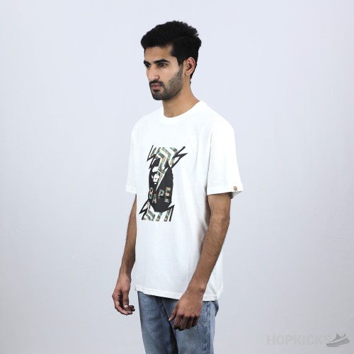 Bape Fighting Camo Ape White T-Shirt (Economy Batch)