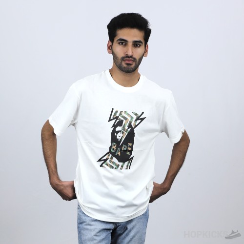 Bape Fighting Camo Ape White T-Shirt (Economy Batch)