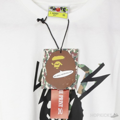 Bape Fighting Camo Ape White T-Shirt (Economy Batch)
