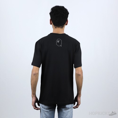 Bape Blue Camo Print Black T-Shirt (Economy Batch)