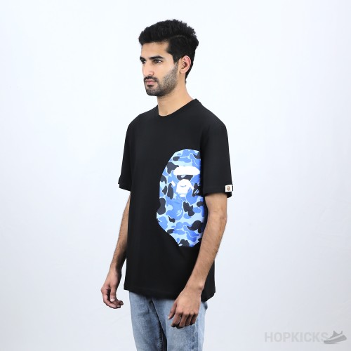 Bape Blue Camo Print Black T-Shirt (Economy Batch)