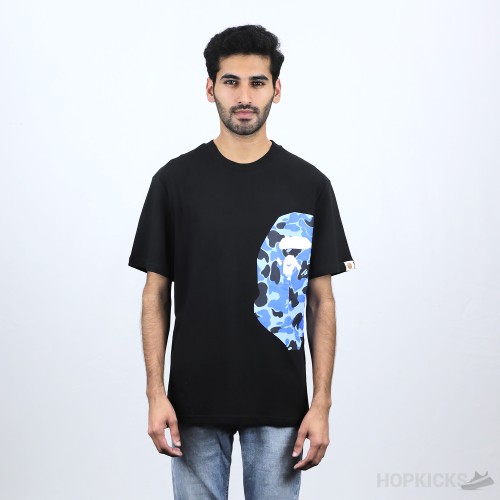 Bape Blue Camo Print Black T-Shirt (Economy Batch)
