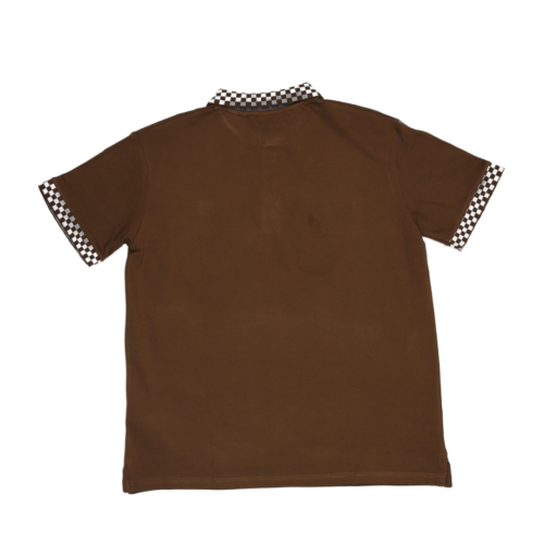 Burberry Brown Checkered Collar Polo T-Shirt (Economy Batch)