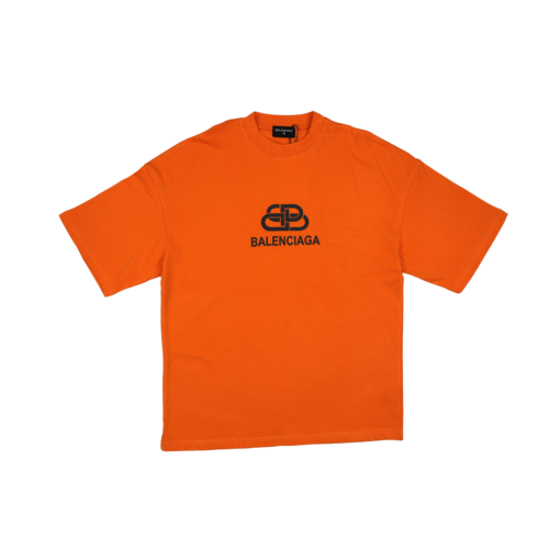 Balenciaga Logo Printed Orange T-Shirt (Economy Batch)