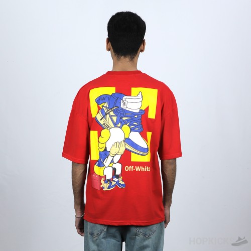 Off-White X Jordan Red T-Shirt (Economy Batch)