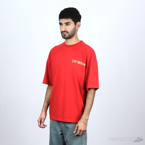 Off-White X Jordan Red T-Shirt (Economy Batch)