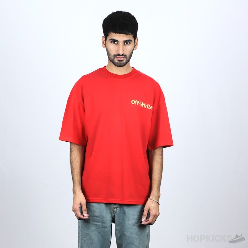 Off-White X Jordan Red T-Shirt (Economy Batch)