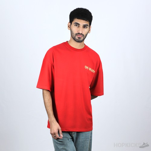 Off-White X Jordan Red T-Shirt (Economy Batch)