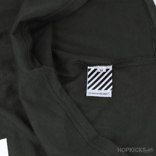 Off-White Olive Cotton Crew Neck T-Shirt (Economy Batch)