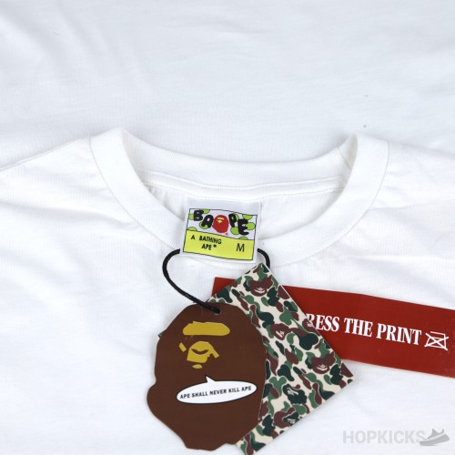 Bape On Fire White T-Shirt (Economy Batch)