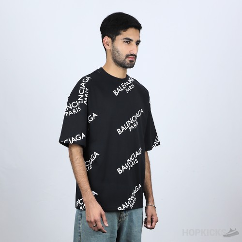 Balenciaga Paris Oversized Black T-Shirt (Economy Batch)