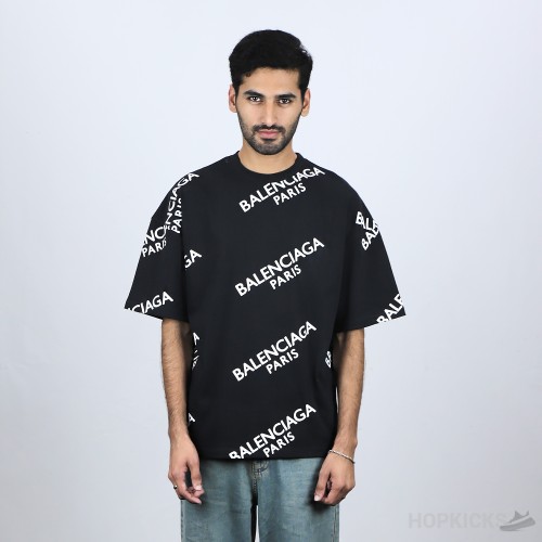 Balenciaga Paris Oversized Black T-Shirt (Economy Batch)