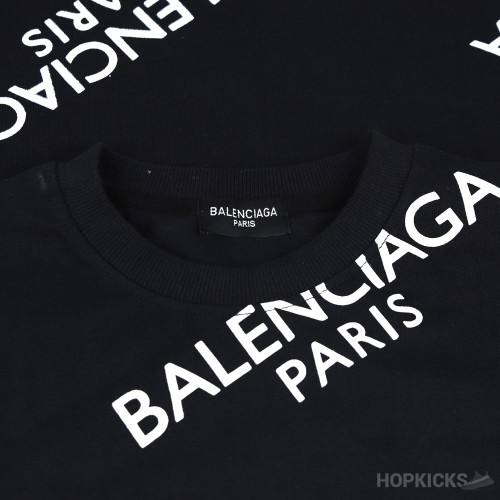 Balenciaga Paris Oversized Black T-Shirt (Economy Batch)