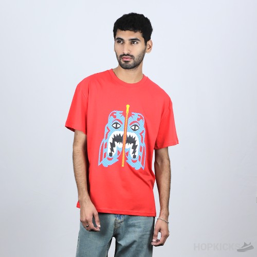 Bape Blue Shark Red T-Shirt (Economy Batch)