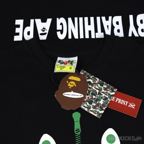 Bape Zip Shark Face Black T-Shirt (Economy Batch)