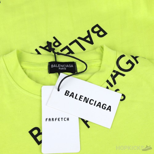 Balenciaga Paris Oversized Neon T-Shirt (Economy Batch)