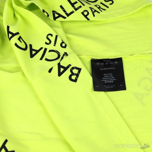 Balenciaga Paris Oversized Neon T-Shirt (Economy Batch)
