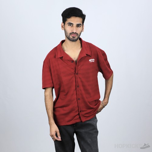 Off-White Maroon Safari Shirt (Economy Batch)