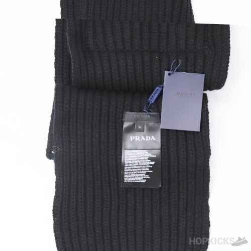 Prada Zipped Pocket Knitted Scarf