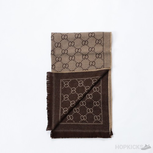 Gucci Wool Scarf GG Pattern