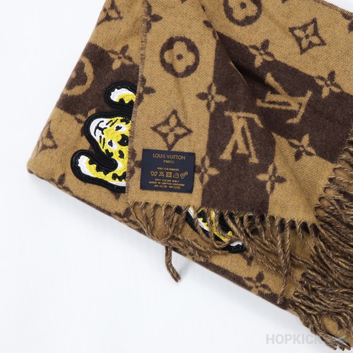 Nigo x Louis Vuitton Monogram Cashmere Scarf Tiger