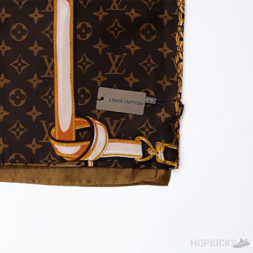 Louis Vuitton Silk Monogram Confidential Bandeau Brown