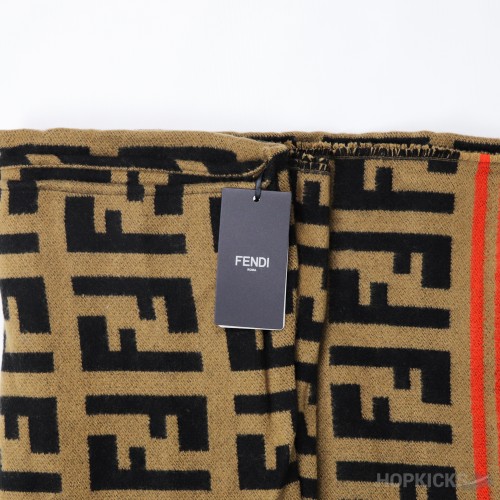 Fendi Wool Cape Coat Brown