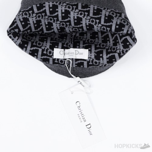 Christian Dior White Black Scarf and Beanie