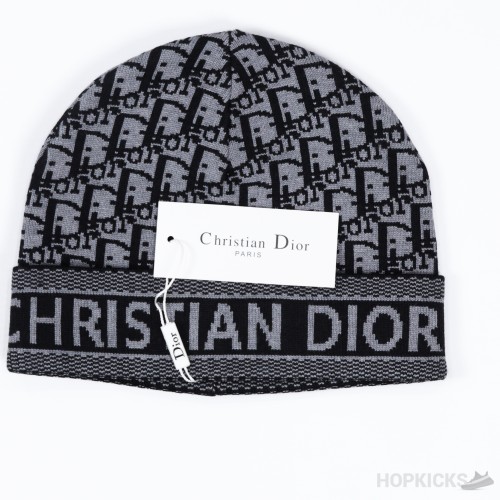 Christian Dior White Black Scarf and Beanie