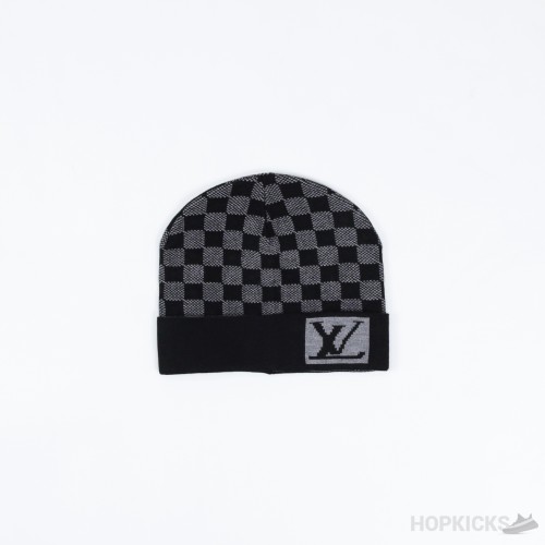 Louis Vuitton Hat, Scarf Set Black and Grey