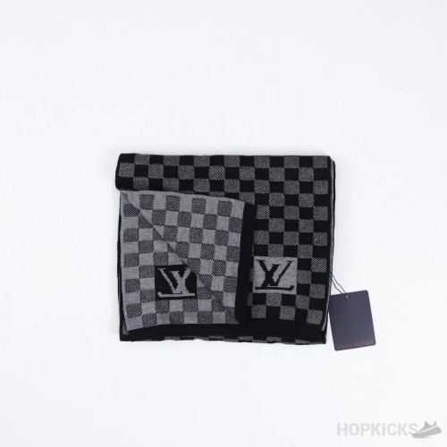 Louis Vuitton Hat, Scarf Set Black and Grey