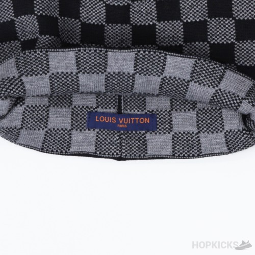 Louis Vuitton Hat, Scarf Set Black and Grey