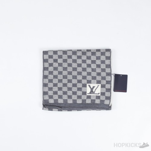 Louis Vuitton Hat, Scarf Set White and Grey