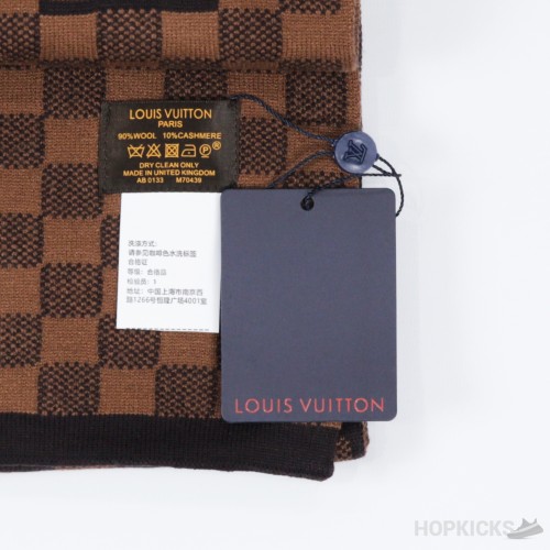 Louis Vuitton Hat, Scarf Set Black and Brown