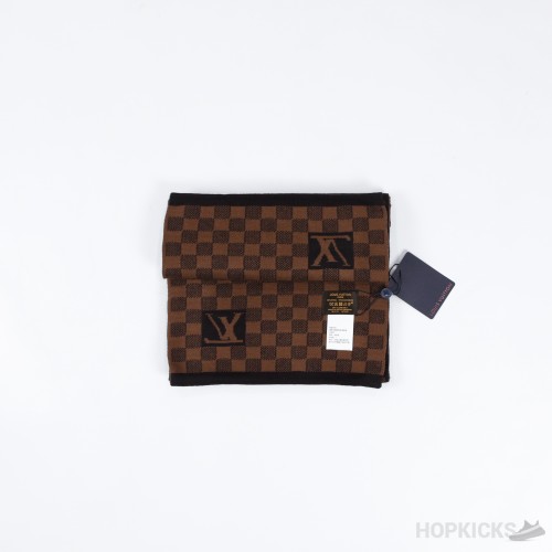 Louis Vuitton Hat, Scarf Set Black and Brown