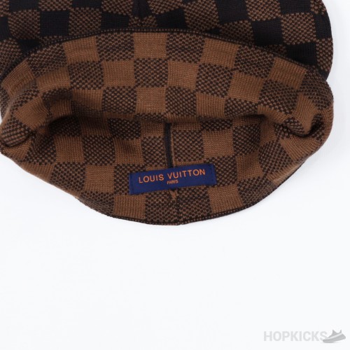 Louis Vuitton Hat, Scarf Set Black and Brown